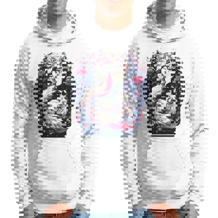 キツネ キツネ 桜 花 日本 九尾狐 長袖tシャツ パーカー