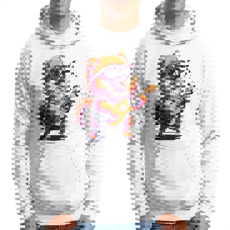 ギターを弾く犬 ポメラニアン 面白い パーカー