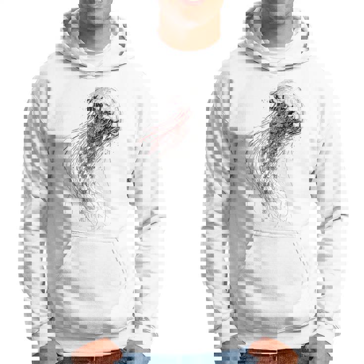 クラゲ 図面 グラフィック 動物 アート クラゲ パーカー