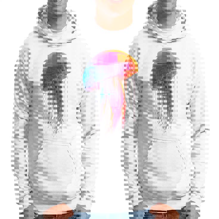 クラゲ 幾何学模様 動物 抽象 カラフル アート クラゲ パーカー