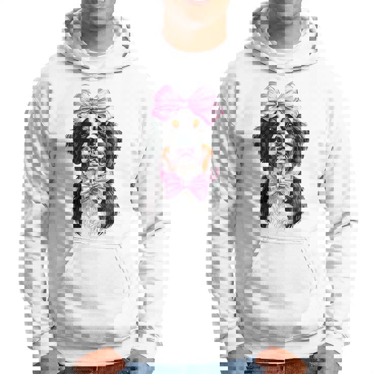 コケットボウ バーニーズマウンテンドッグ ママピンクリボンガール パーカー