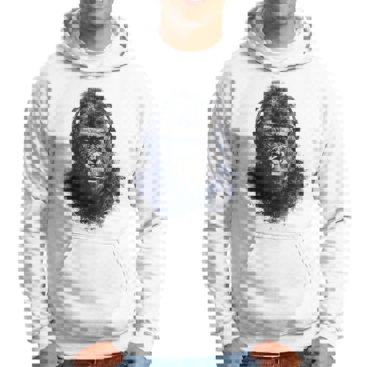 ゴリラ 描画 動物 イラスト 抽象画 アート ゴリラ パーカー