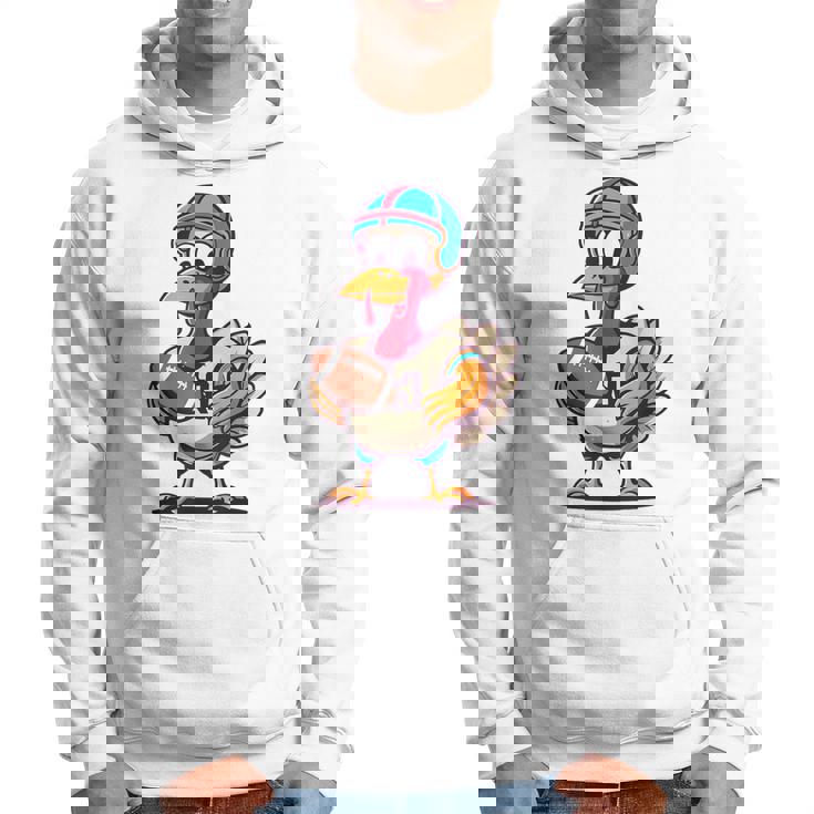 サンクスギビング かわいい七面鳥 アメリカンフットボール ボーイズ キッズ パーカー