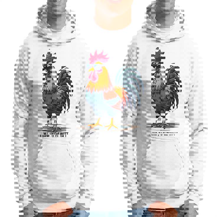 サングラスをかけた姿勢のクールな雄鶏。 パーカー