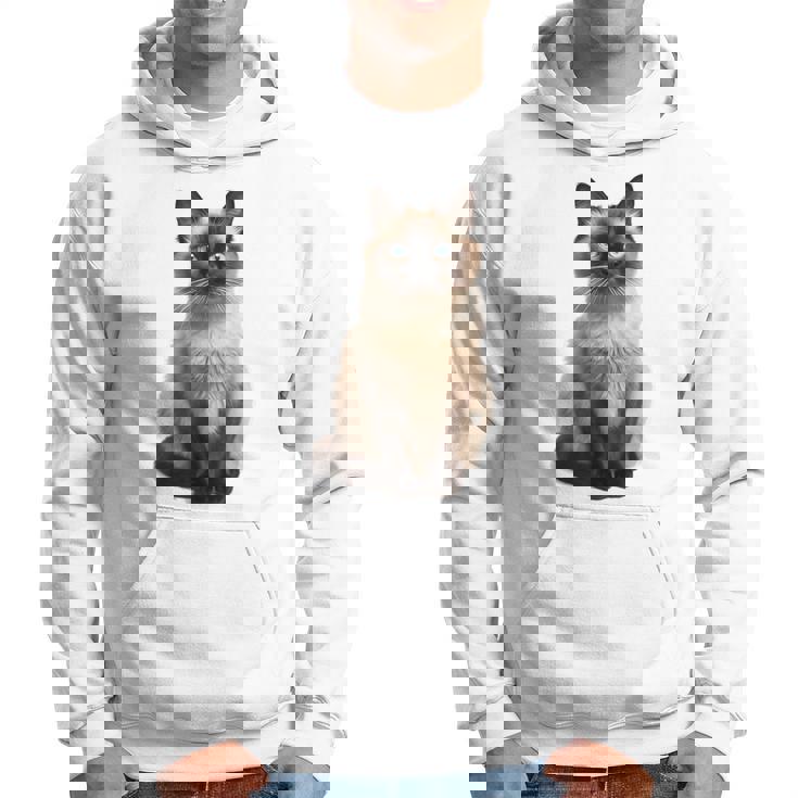 シャム猫 美人 雄大なシャム猫 ラブリーシャム猫 パーカー