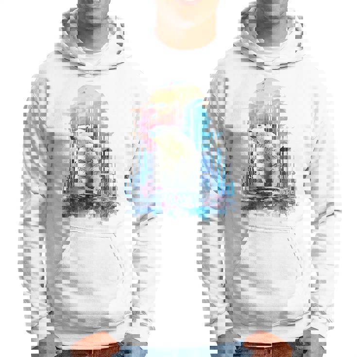 シロクマ 動物 カラフル 動物園 アート 描画 シロクマ パーカー