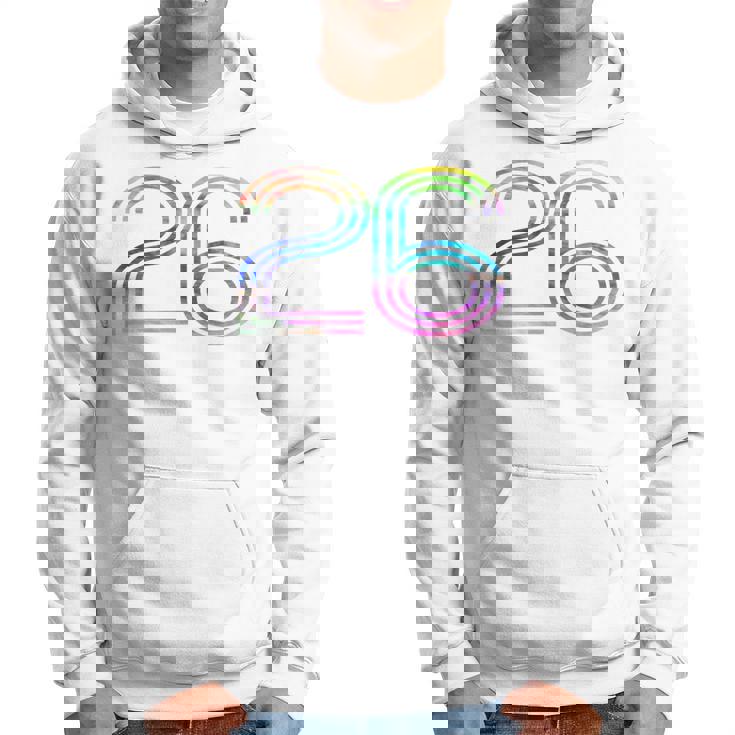 タイダイシャツ ナンバー26 レトロユニフォーム バックプリントジャージ パーカー