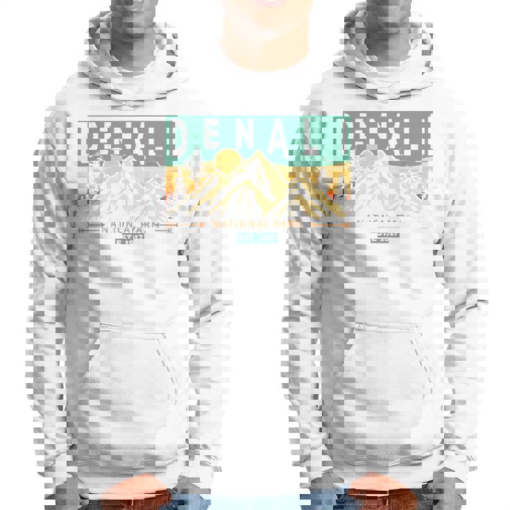 デナリ国立公園 山 自然 レトロ 夕日 ヴィンテージ パーカー