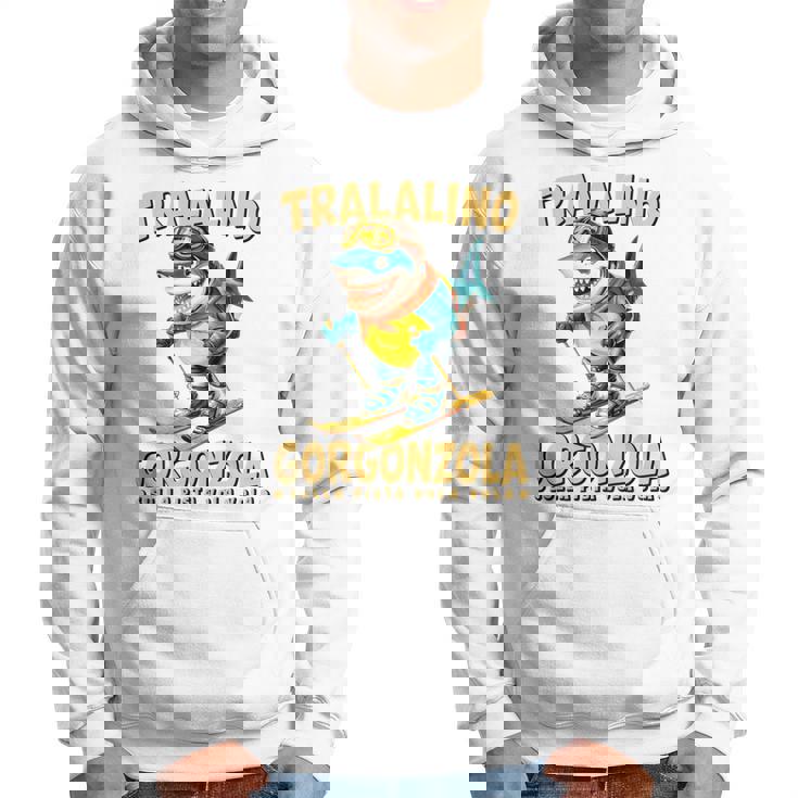 トララリーノ・ゴルゴンゾーラ – トララレロチーズミッションのスキーシャーク。 長袖tシャツ パーカー