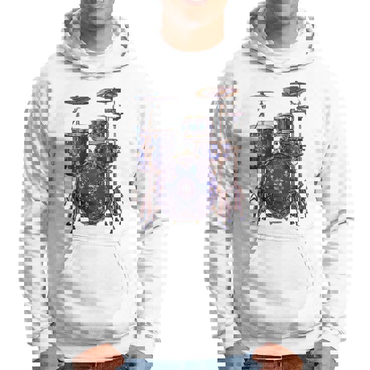 ドラム ドラマー ドラミング ドラム 長袖tシャツ パーカー