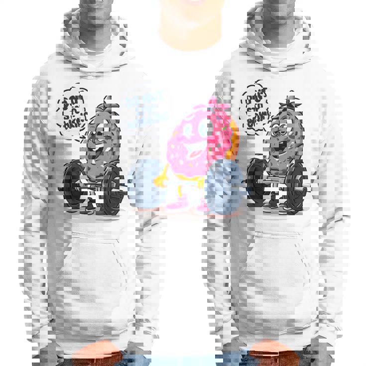 ドーナツストップワーキング ドーナツ ジム ワークアウト ウェイトリフティング 面白い パーカー