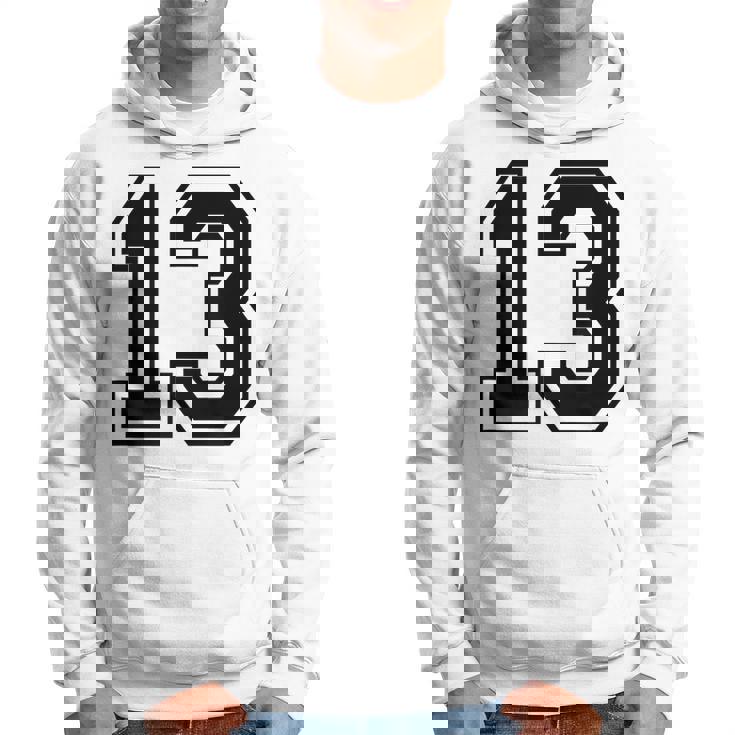 ナンバー13 カレッジスポーツチーム 黒文字 パーカー