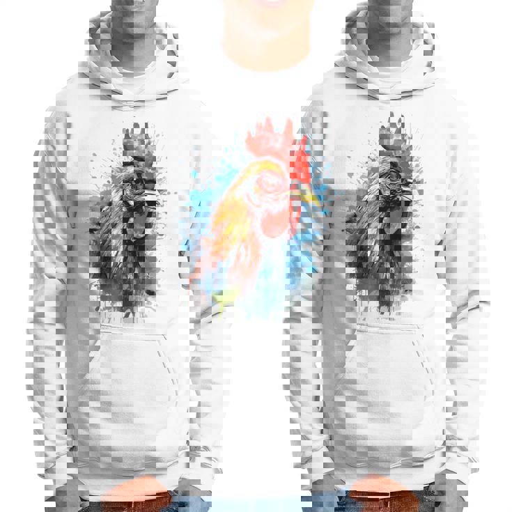 ニワトリ 動物 絵画 グラフィック 抽象 カラフル チキン パーカー