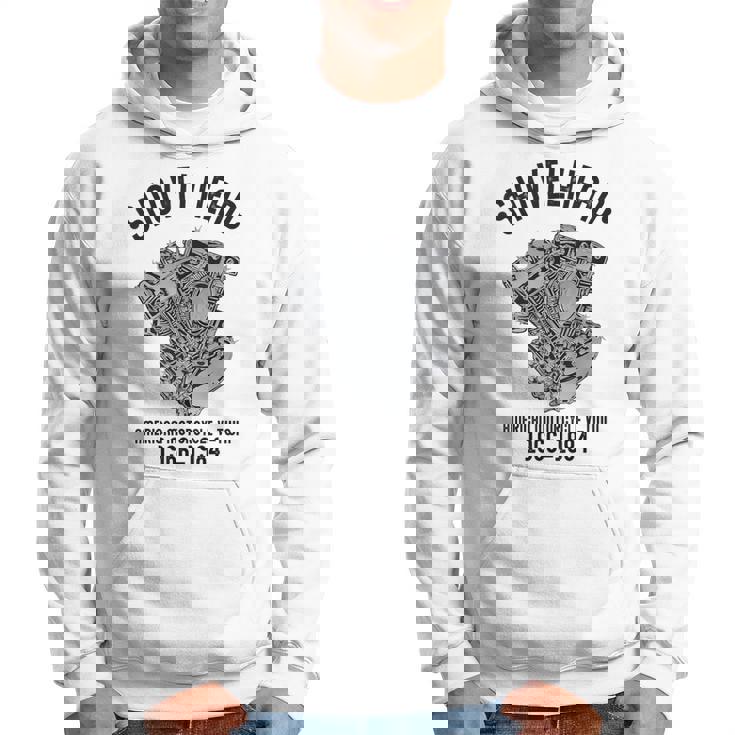 ノベルティ ショベルヘッド オートバイ愛好家 夫 おじいちゃん パーカー