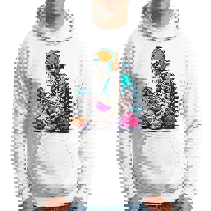 ハロウィン スケルトン ゲーマー おもしろい スケルトン コスチューム ビデオゲーム パーカー