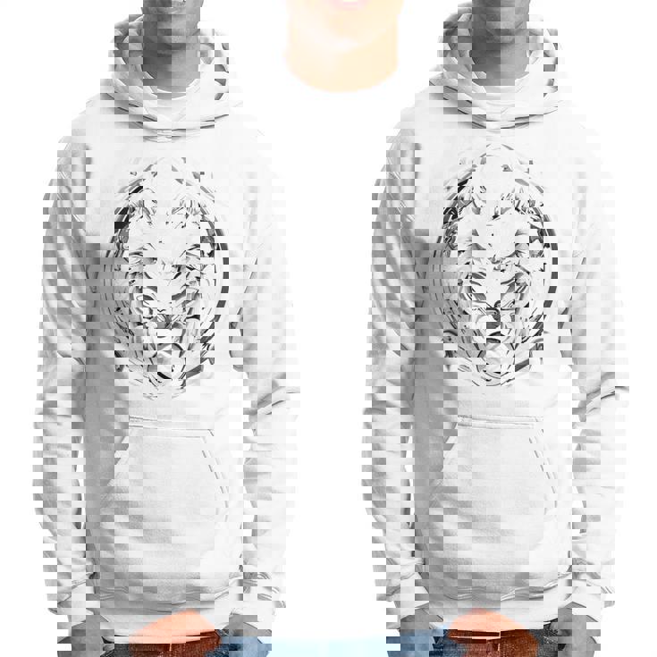 ハロウィンコスチューム ホワイトウルフ ギリシャ神話 バックプリント パーカー