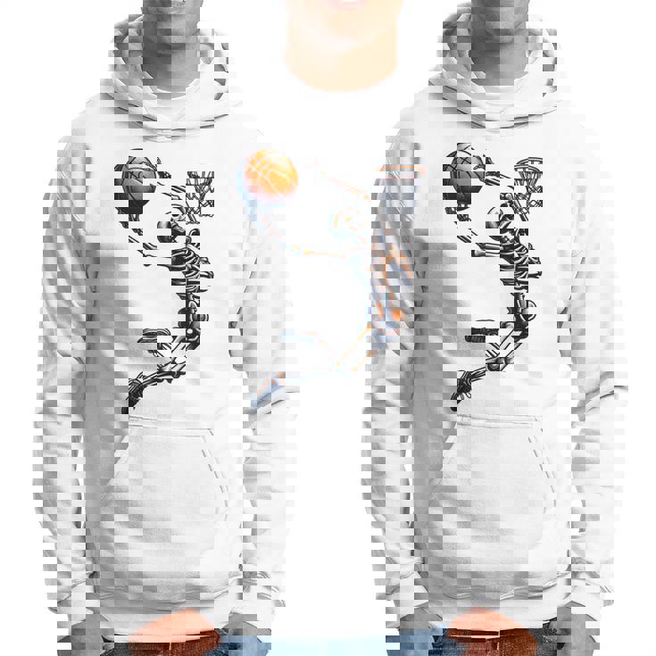 バスケットボール スケルトン ハロウィン 男性 男の子 バスケットボール ハロウィン パーカー