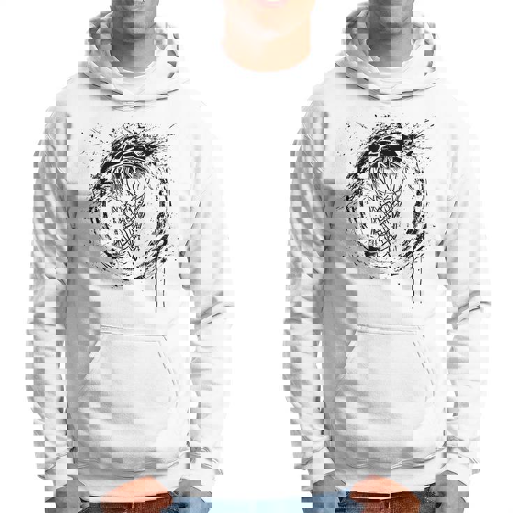 バスケットボールフープグラフィティレジャースポーツ パーカー