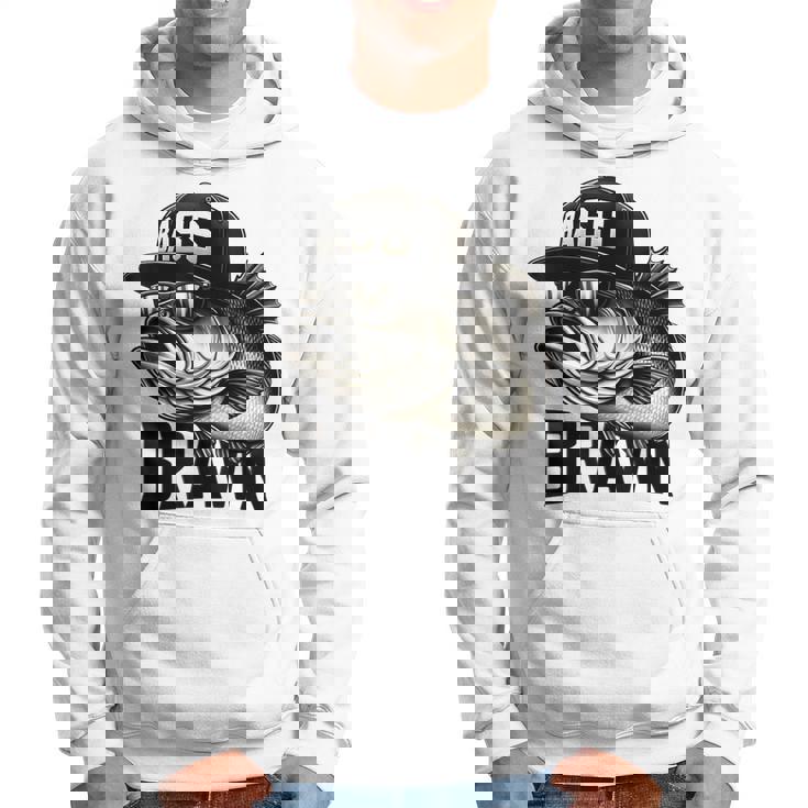 バス釣り クールなグラフィックデザイン 男性 漁師 パーカー