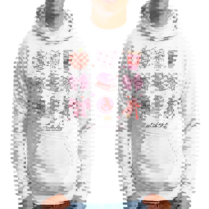 バレンタイン 教師 かわいい弓 アップル 地球儀 鉛筆 本 アート パーカー