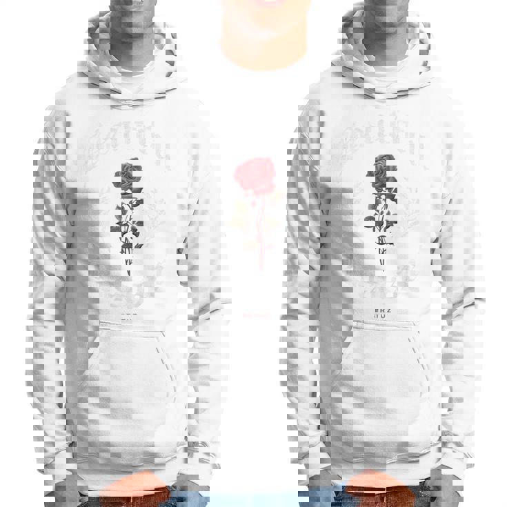 ヒップホップ アーバン ヴィンテージ ヒップスター Y2k バックプリント ストリートウェア ローズ パーカー