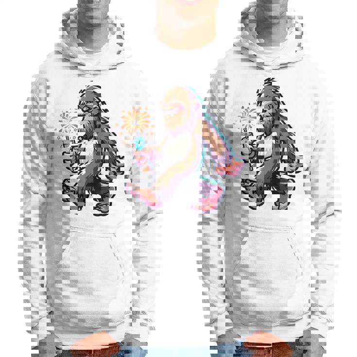 ビッグフット 7月4日 花火 愛国的なアメリカ国旗 サスカッチ パーカー