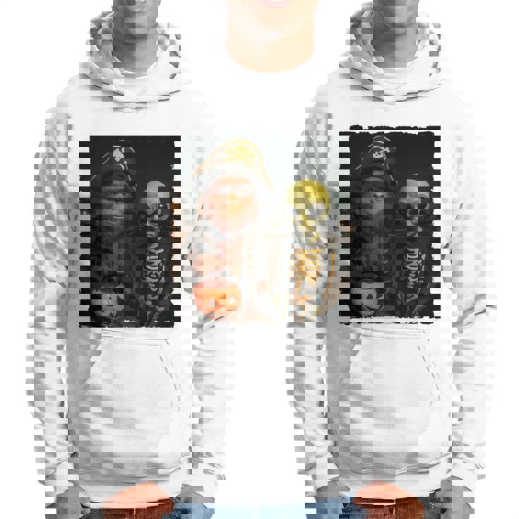 ビッグフットエイリアン 面白い ハロウィン トリック ドア カメラビュー 長袖tシャツ パーカー