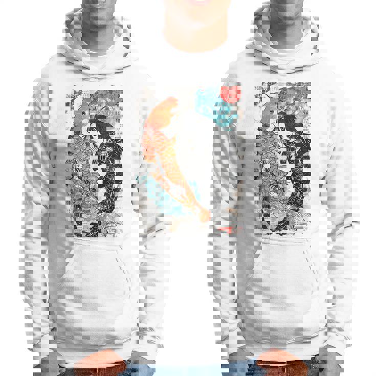 ビンテージ グラフィティ 錦鯉 魚 鯉 長袖tシャツ パーカー