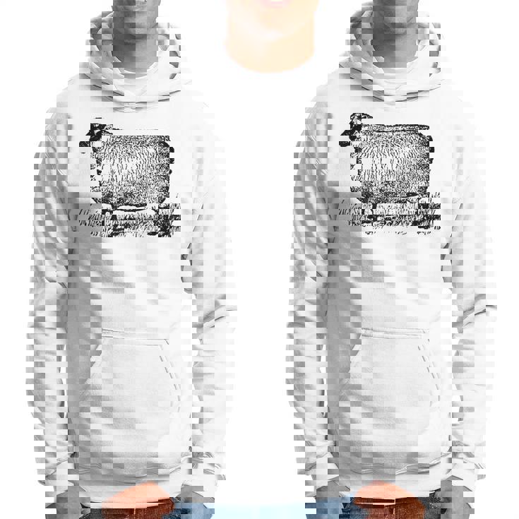 ビンテージ羊の描画 パーカー