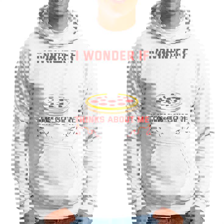 バックプリント ピザも私のことを考えているのかな パーカー