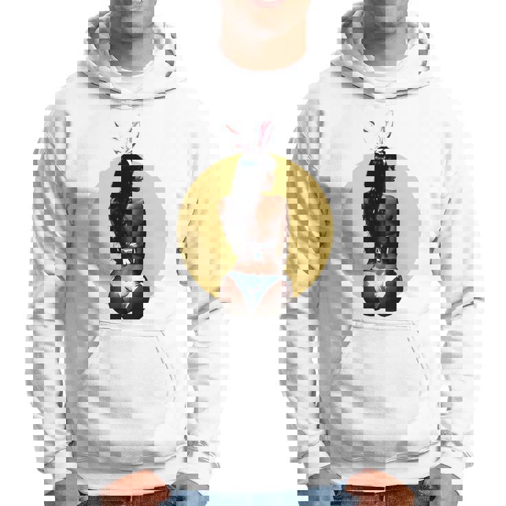 ピンナップ セクシー ブラウンスキン イースターバニー ガールズ ヴィンテージ メンズ レディース 長袖tシャツ パーカー