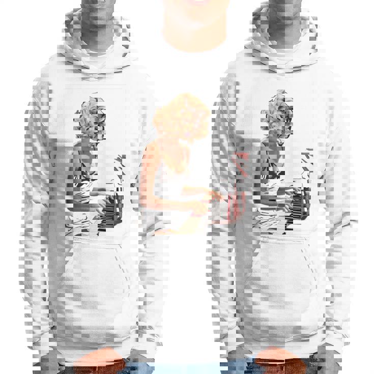 ピンナップガール ピアノ ピアニスト ヴィンテージ 長袖tシャツ パーカー