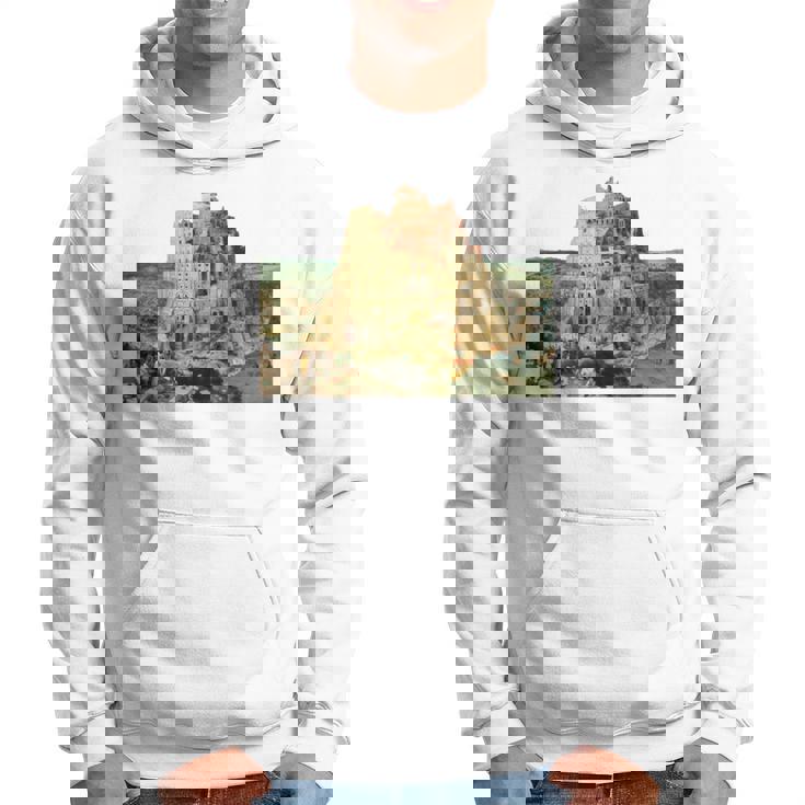 ピーテル・ブリューゲルによるバベルの塔 1563 長袖tシャツ パーカー