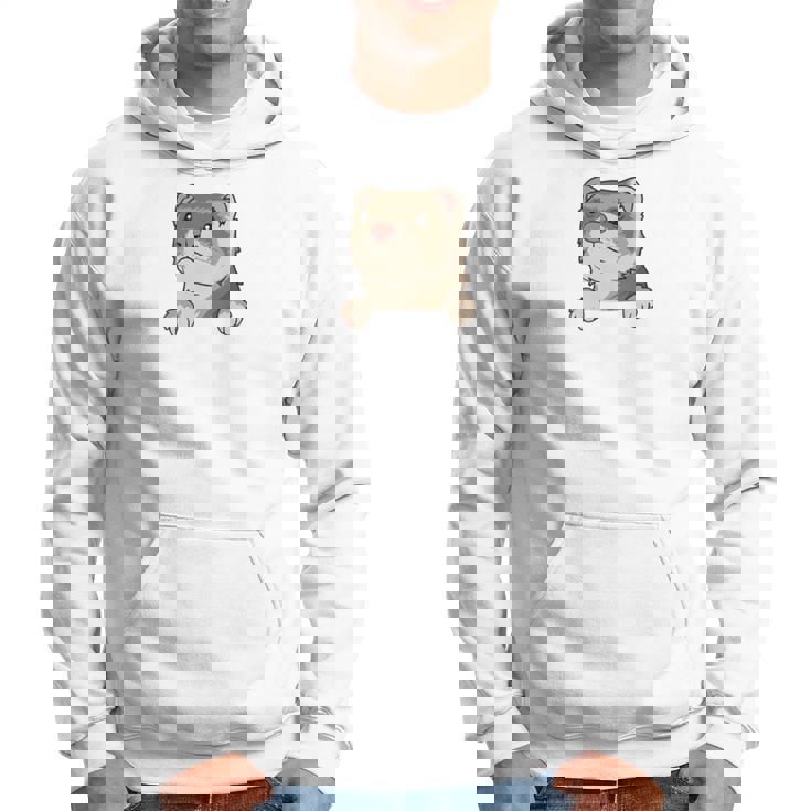 フェレット・イン・ア・ポケット ペット ファニー フェレット 長袖tシャツ パーカー