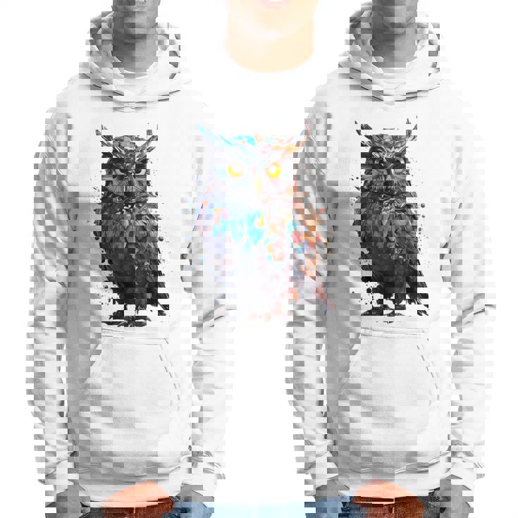 フクロウ アートワーク 動物 フクロウ パーカー