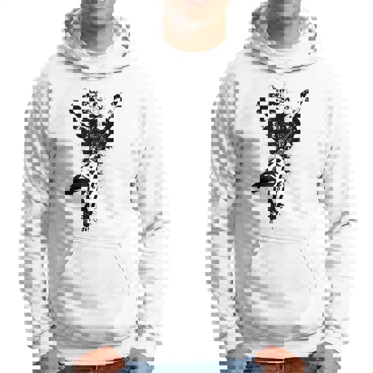 フライングvギターで遊ぶ猫 パーカー