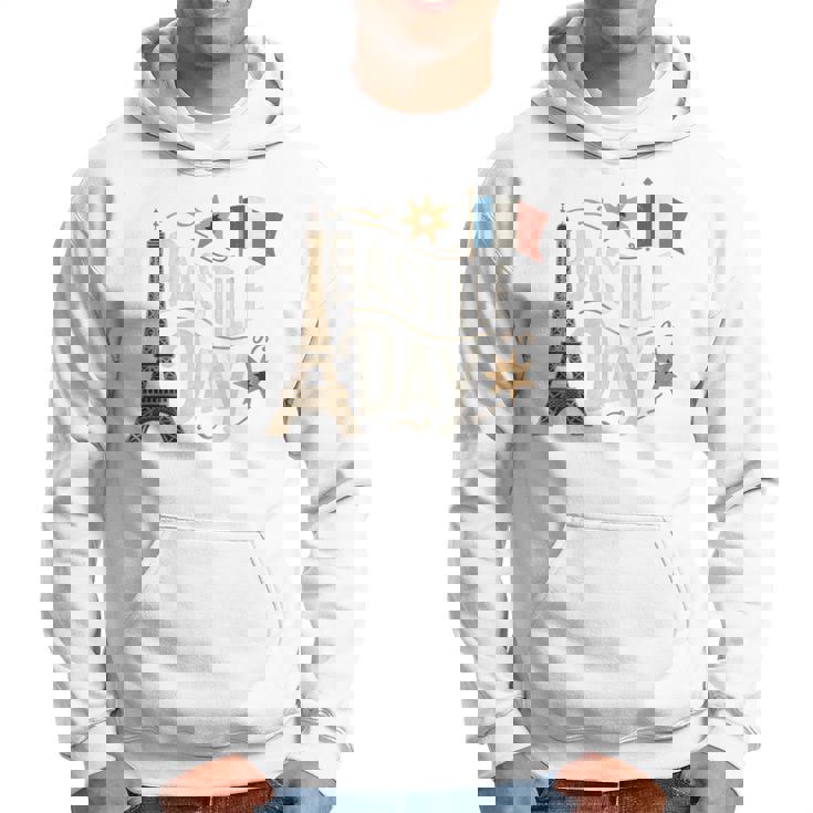 フランスの国旗 ヴィンテージ バスティーユの日 2019 パリ 1789 フランス 長袖tシャツ パーカー