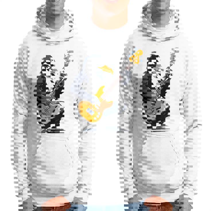 ベースギターを弾くペンギン ペンギン パーカー