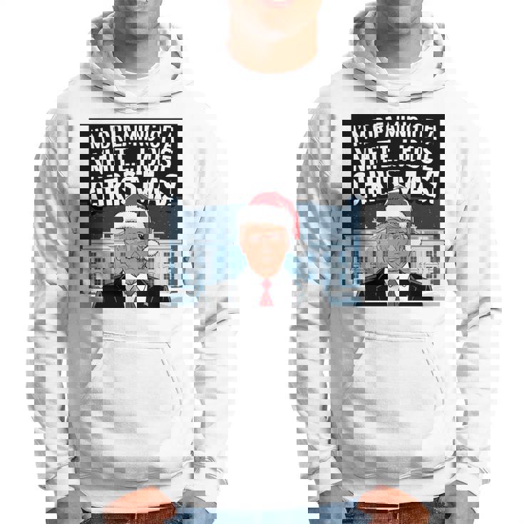 ホワイトハウスのクリスマス・トランプ・ファニー・ホリデーを夢見ている 長袖tシャツ パーカー