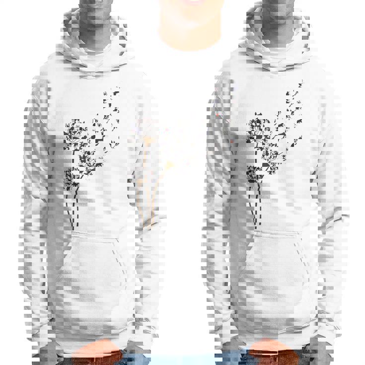 ボストンテリア フラワー フライ タンポポ 面白い 犬好き 犬 お父さん パーカー