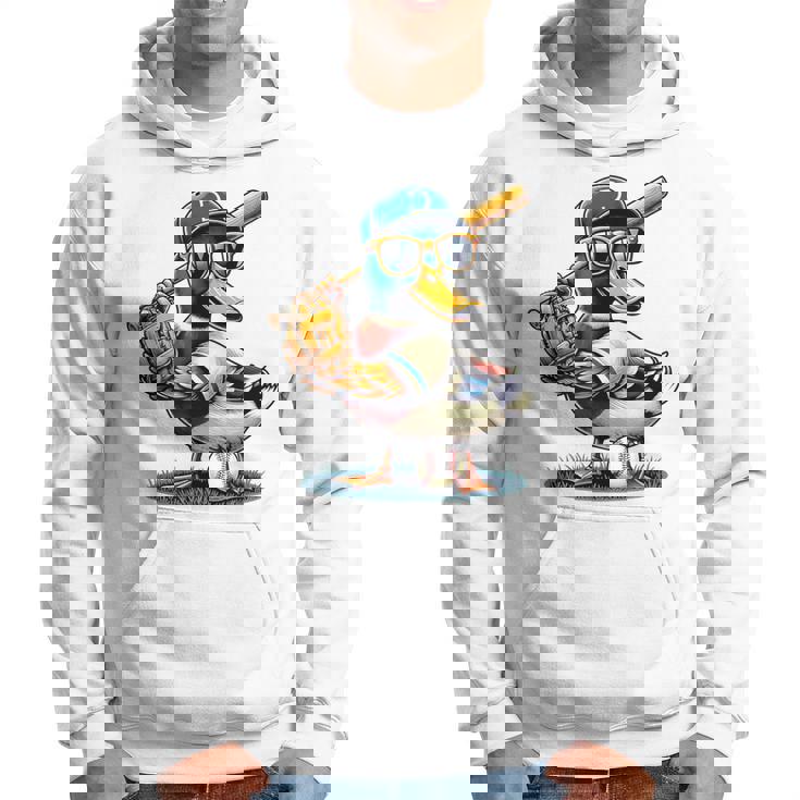 マガモのアヒル 野球愛好家 アヒル 野球 パーカー