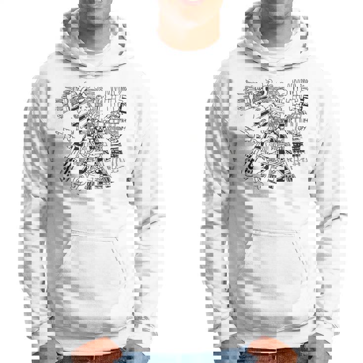 マヤの守護神テスカトリポカの戦士アステカインディアンメキシコ パーカー