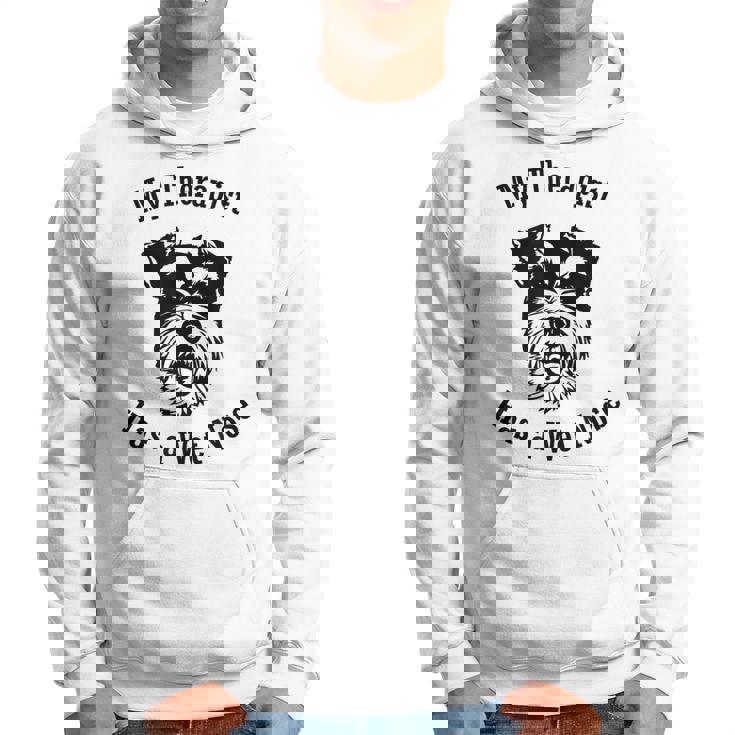 ミニチュアシュナウザー 私のセラピストは鼻が濡れています パーカー