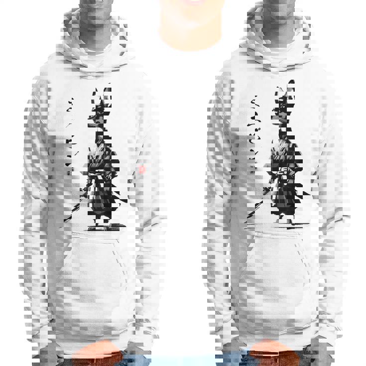 ミニチュアピンシャー 侍戦士 日本の浮世絵 アートドッグ パーカー