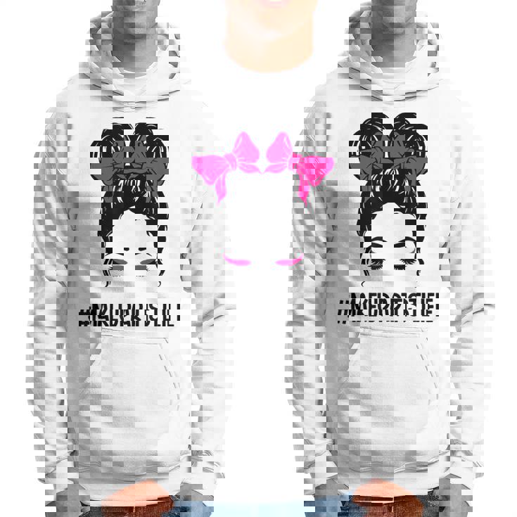 メイクアップアーティスト 美容師 美容師 顔 乱雑なお団子 パーカー