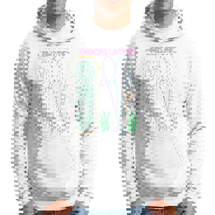 メダカ飼育者向け「めだかネオンデザイン」-バックプリント- パーカー