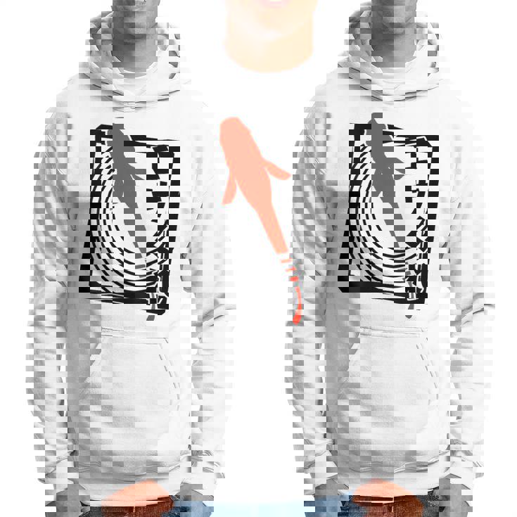 メダカ：ハンコスタンプデザインで描かれたメダカはエサを欲す。 パーカー