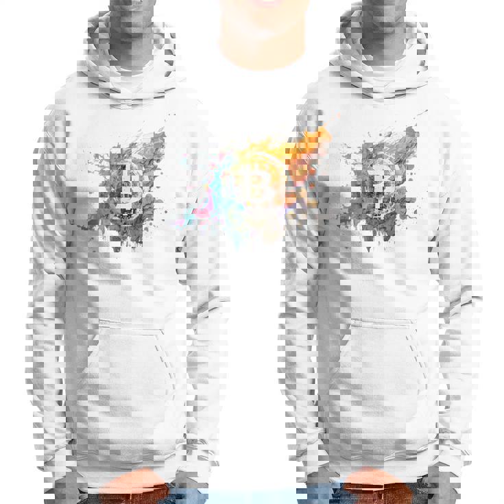 モダンビットコインアート Hodl Btc Btcアート カラフルなビットコイン パーカー
