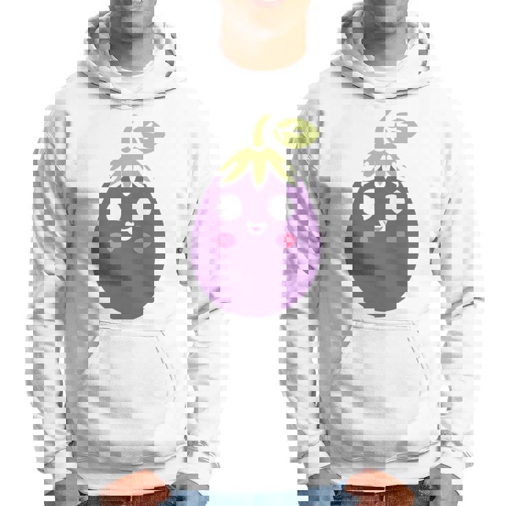 ユーモアフードナスのシンプルなナス 長袖tシャツ パーカー