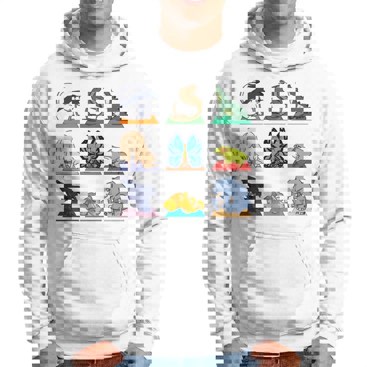 ヨガ動物のポジション 長袖tシャツ パーカー